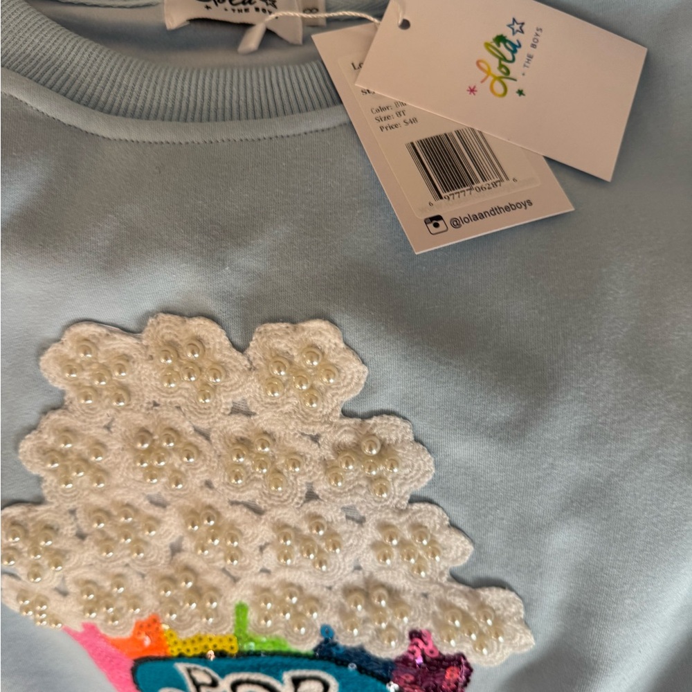 Lola and the Boys Popcorn Sweatshirt size 8